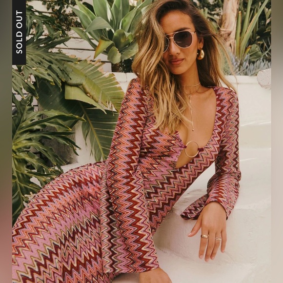 Vici Joanne Crochet Cover Up Maxi Dress - Picture 2 of 14